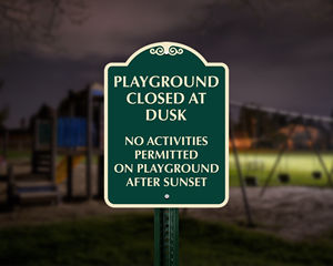 Playground Hours Signs