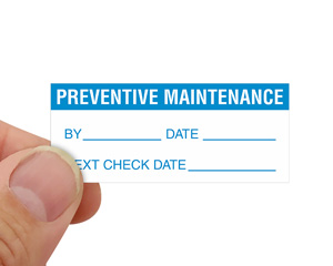 Preventive Maintenance Inspection Record Label