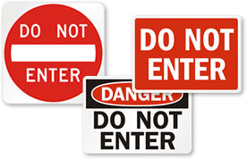 Printable Free Do Not Enter Signs