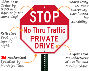 Stop Do Not Enter Sign 12/" x 18/" Heavy Gauge Aluminum Signs
