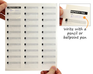 Property Tag Asset No Calibration Labels