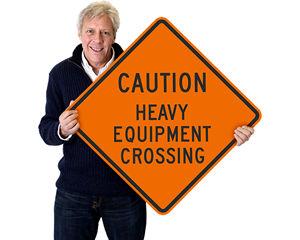 TRUCK CROSSING Logging Road Sign Construction Work Zone Signs 