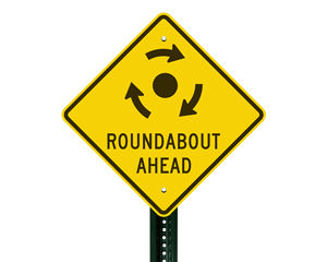 Roundabout signs