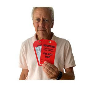 Scaffold inspection tags
