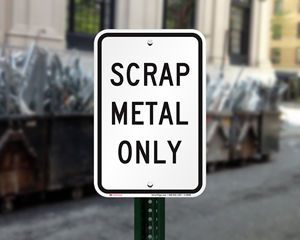 Scrap metal sign