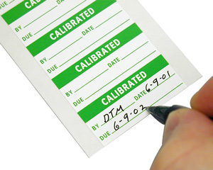 Self Laminating Calibration Label