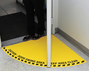 Door Swing Floor Marking Signs
