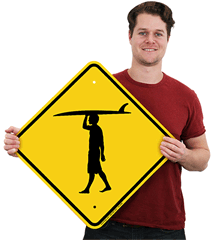 Surfer Crossing Signs Surfer Crossing Signs