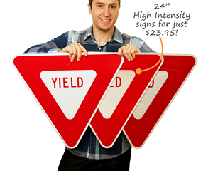 Yield Signs | Yield Traffic Signs | MUTCD - R1 Series Signs