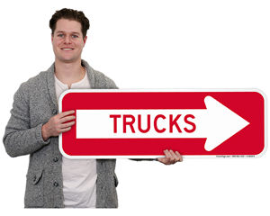Truck Route Arrow Signs