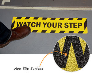 Watch your step floor signs