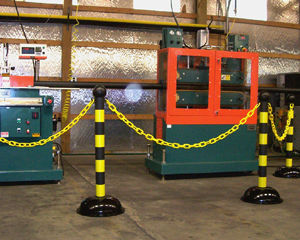 Workplace safety stanchions