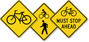 Bicycle Crossing Signs