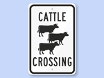 Cattle Crossing Signs