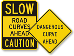 Curve Ahead Signs