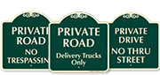 Designer Private Road Signs