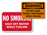 Fueling Safety Signs