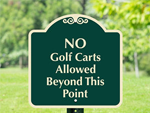 Golf Cart Signs