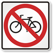 No Bicycles Allowed Signs