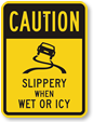 Slippery Road Signs
