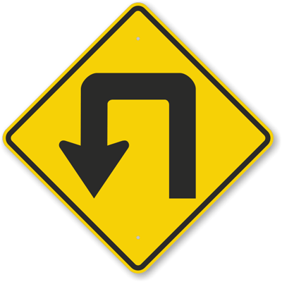 Image result for u-turn sign