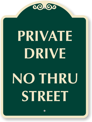 No Thru Traffic Signs | Prevent Drivers From Crossing Private Road