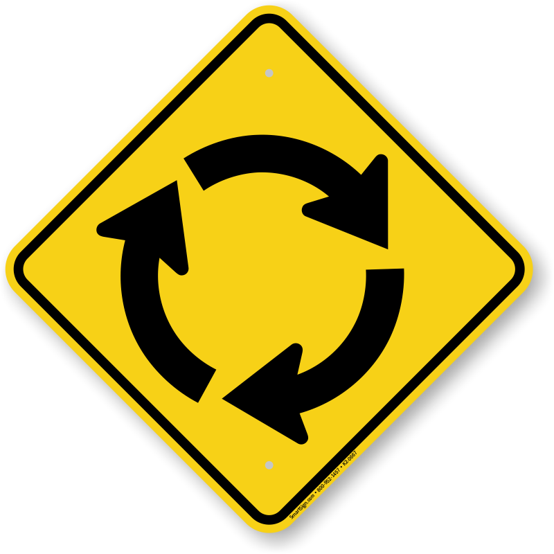 Roundabout Signs | RoadTrafficSigns.com