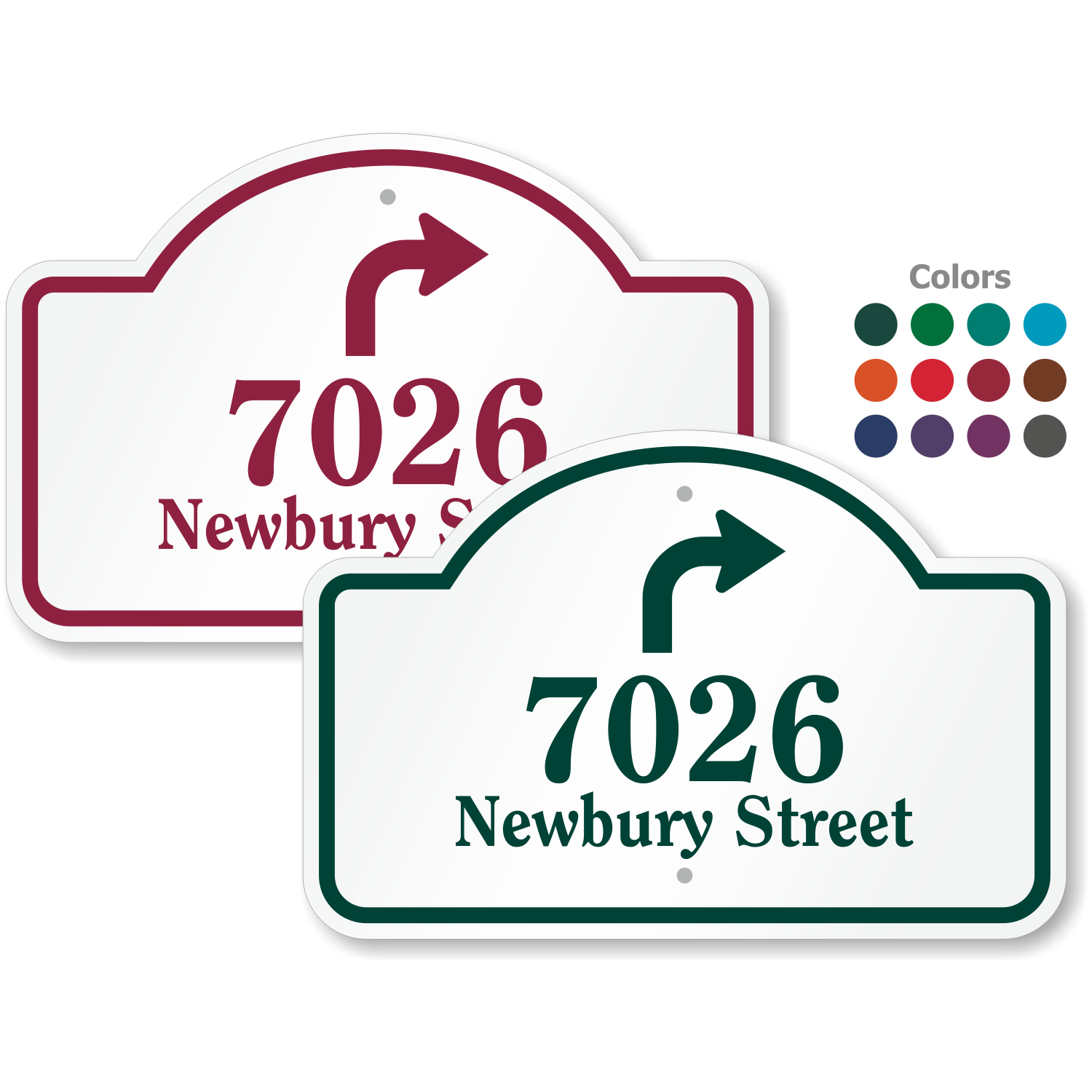 reflective house number signs