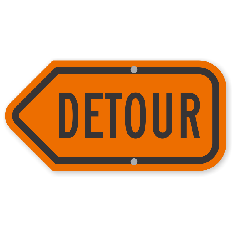 USAストリート看板　DETOUR「美品」 Detour Directional Sign, SKU: K2-4865