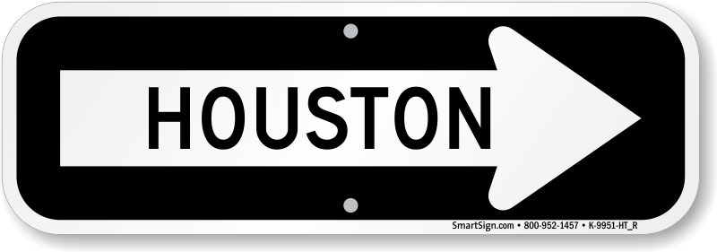 Houston City Direction Sign Usa Traffic Direction Sign Sku K 9951 Ht