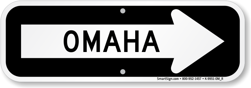 Omaha City Direction Sign - USA Traffic Directional Sign