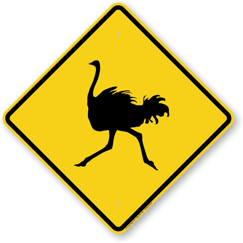 Ostrich Crossing Symbol Sign | Hassle Free Shipping, SKU ...