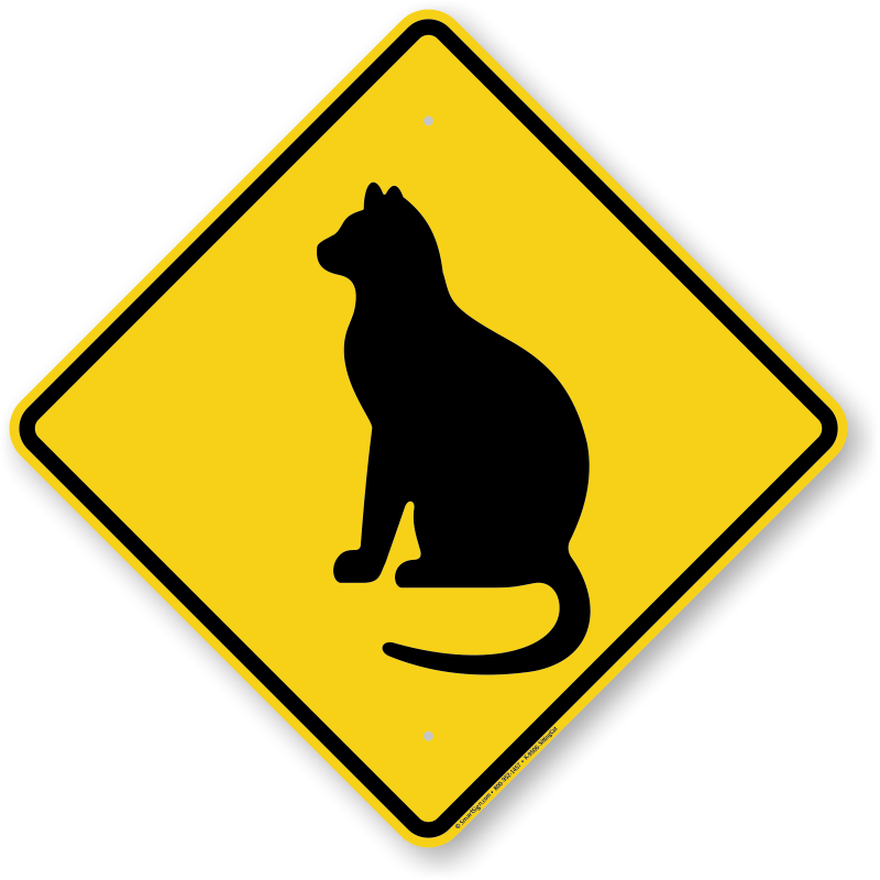 Sitting Cat Symbol Sign | Ordered Easily, Delivered Quickly, SKU: K