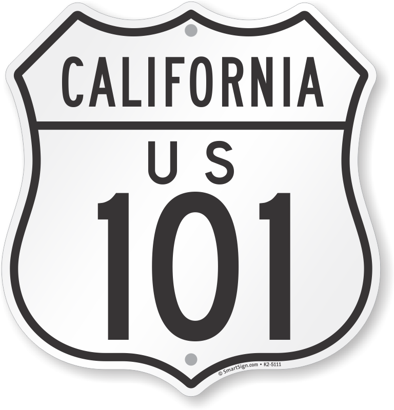 us 101 california route marker shield sign sku k2