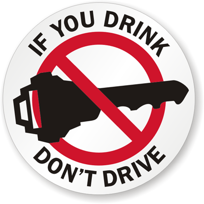 Do Not Drink And Drive Signs | No Drinking And Driving