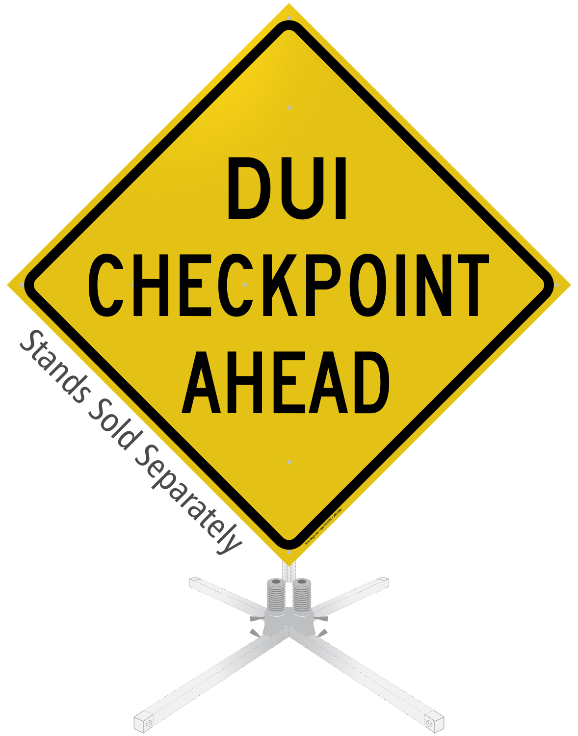 DUI Checkpoint Ahead Roll-Up Sign, SKU: WM-0083