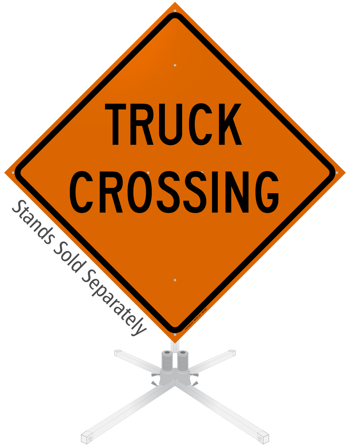 thumbnail image 2 of Fire Truck Crossing Street Sign - Aluminum Metal Sign For Garage, Playroom, Or Man Cave Decor - Novelty Art 2 of 2