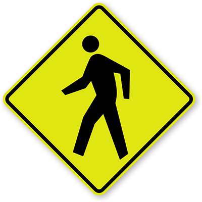 Pedestrian Symbol Sign