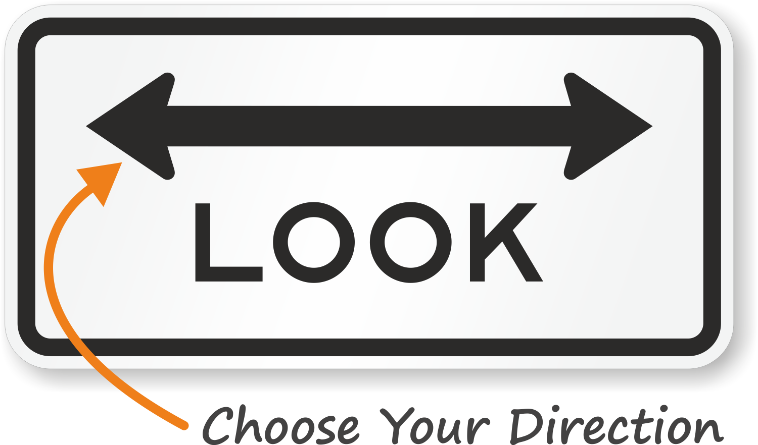 Look Both Directions Sign - R15-8, SKU: X-R15-8