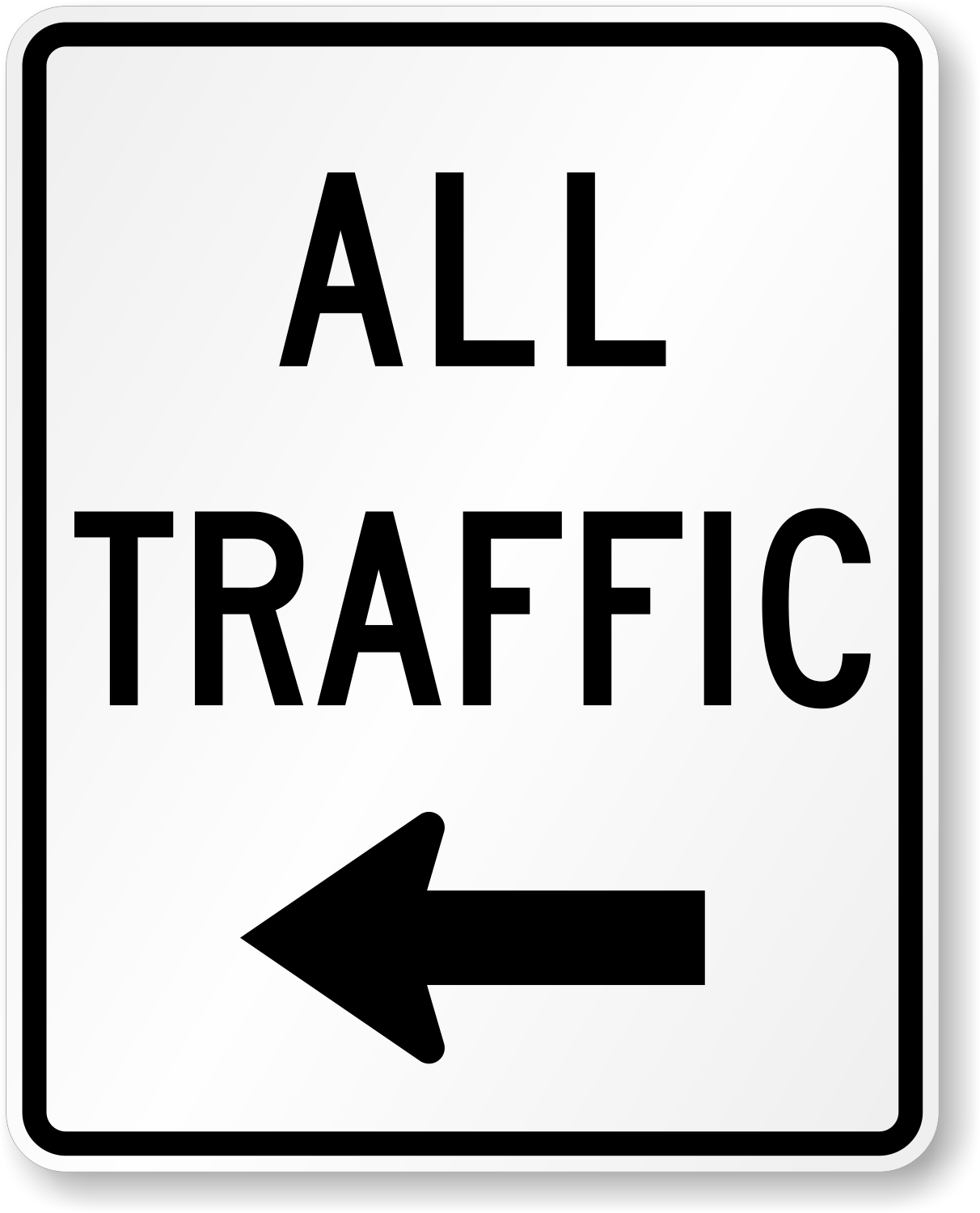 All Traffic Right or Left (Choose Direction) - X-R4-20R Signs, SKU