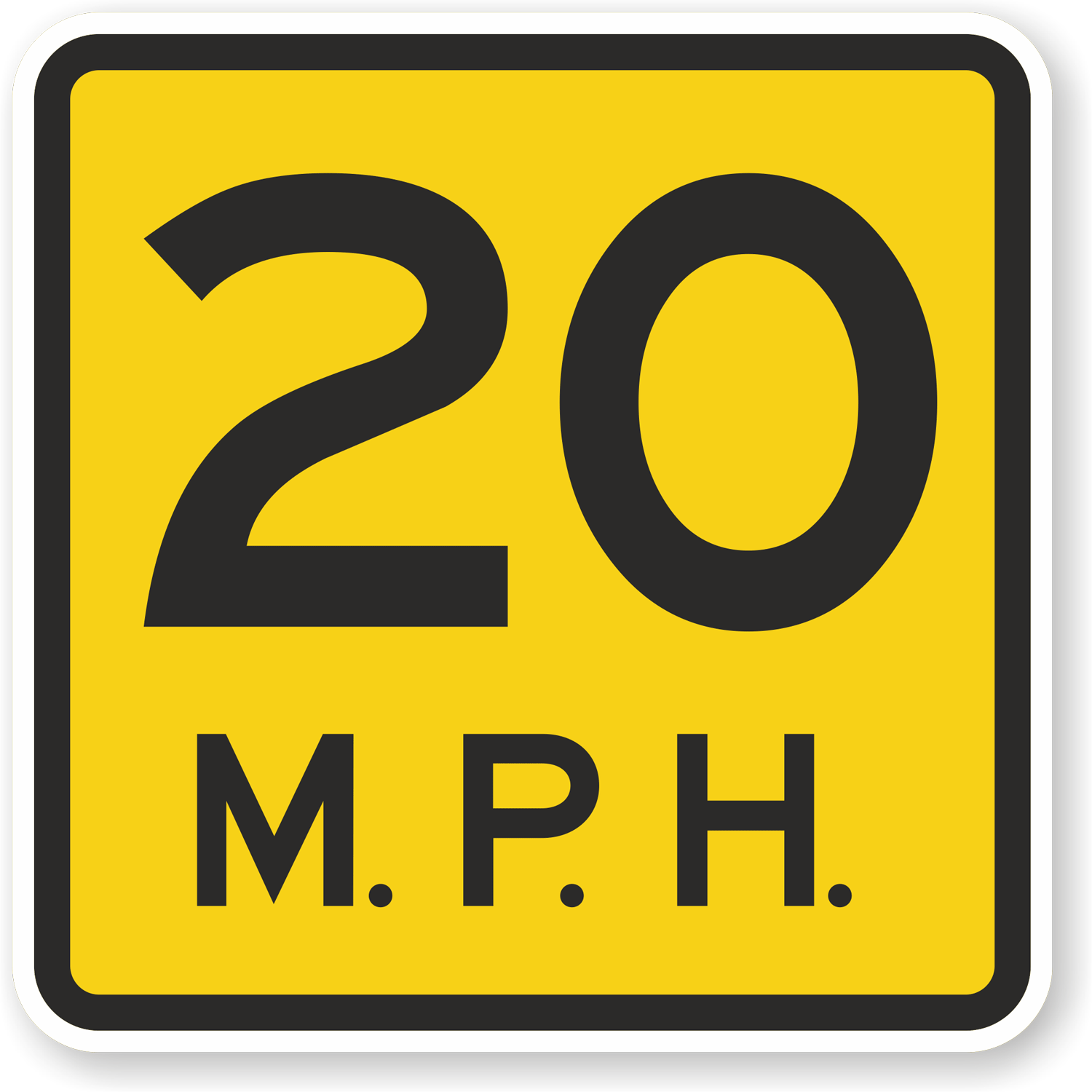 American Maximum Speed Limit 40 Mph Road Sign High-Res
