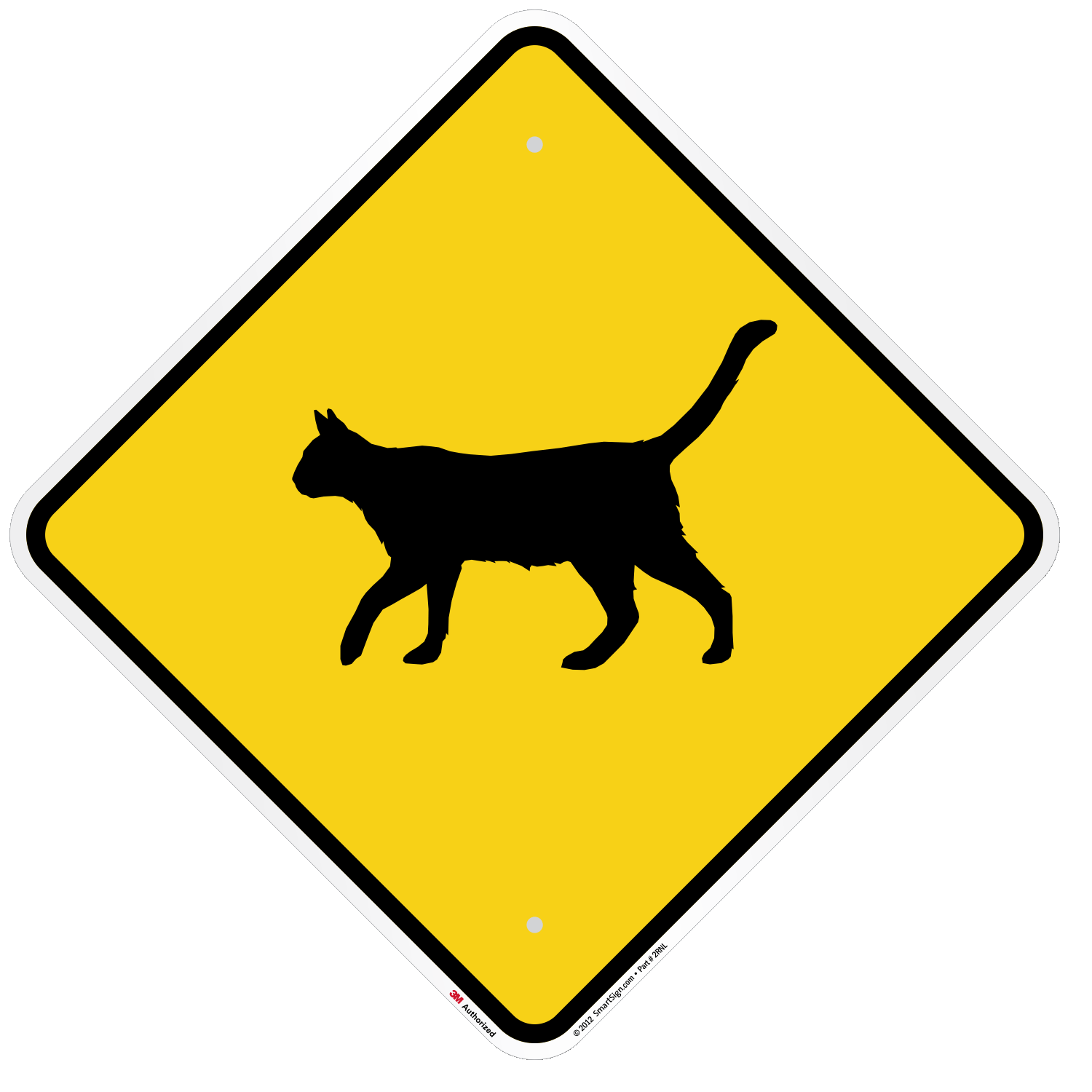 Cat Crossing Sign - Highway Street Signs, SKU: K-9506-CAT