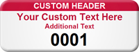 Personalized Asset Tag with Numbering