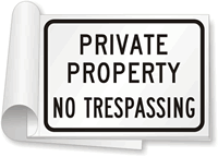 Private Property  Sign Book