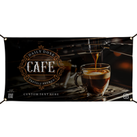 Custom Coffee Shop Vinyl Banner