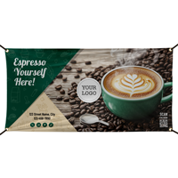 Custom Coffee Shop Vinyl Banner