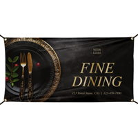 Custom Fine Dining Vinyl Banner
