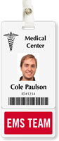 EMS Team Badge Buddy For Vertical ID Cards
