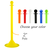 2 in. Pole Stanchions Light Duty