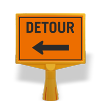 DETOUR ConeBoss Sign With Choose Arrow